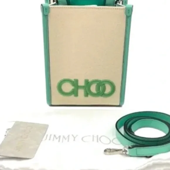 BNWT JIMMY CHOO MINI TOTE CROSSBODY ** Antique Jade - Picture 8 of 15